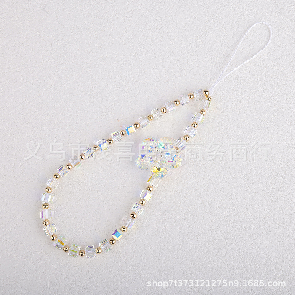 2024 Chinese-style new Chinese-style crystal lotus flower mobile phone chain, beaded chain, tulip mobile phone lanyard chain pic 3