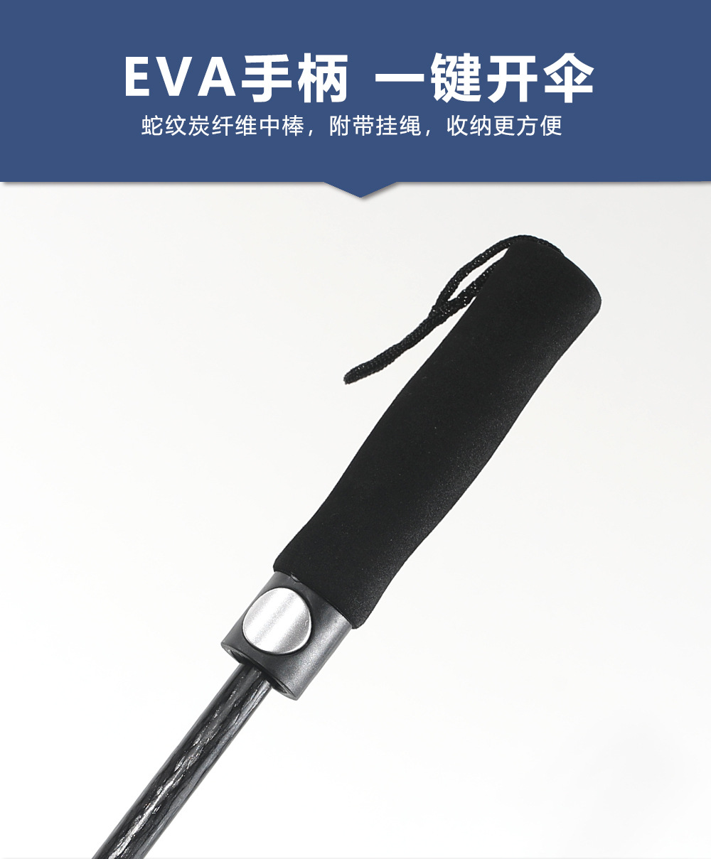 75cm30吋高尔夫伞直柄黑素色雨伞可印刷logo广告伞现货批发详情13