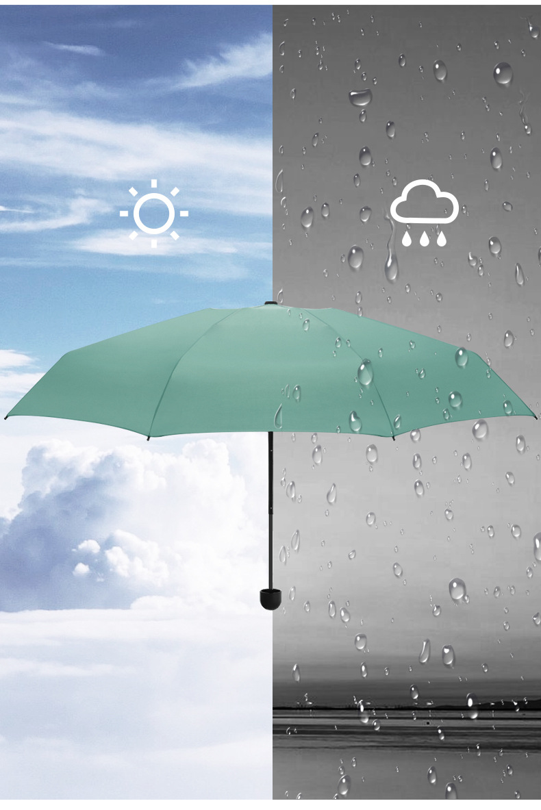 五折手开防晒伞防紫外线太阳伞女遮阳伞小清新雨伞晴雨两用折叠伞详情18