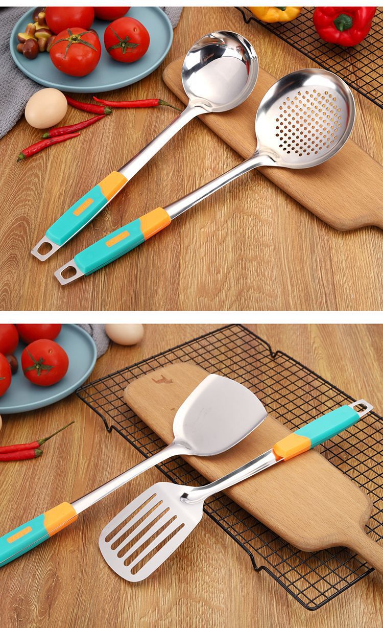 锅铲煎铲汤勺漏勺不锈钢厨具加厚粥勺子套装家用厨房用品炒菜铲子详情13