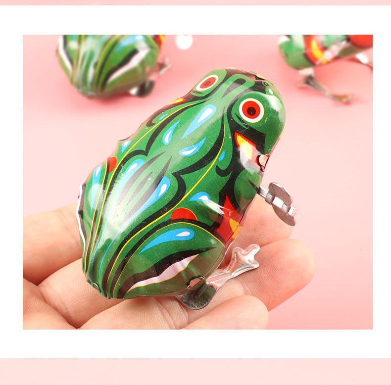 铁皮青蛙 怀旧发条玩具 宝宝玩具 上链铁皮青蛙 经典铁皮青蛙批发详情9