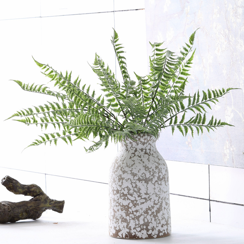 Green tropical rainforest simulated kidney fern fern wall landscape design, soft rubber Persian leaf flower bouquets, multiple decorative items, simulated plants for home decoration pic 4