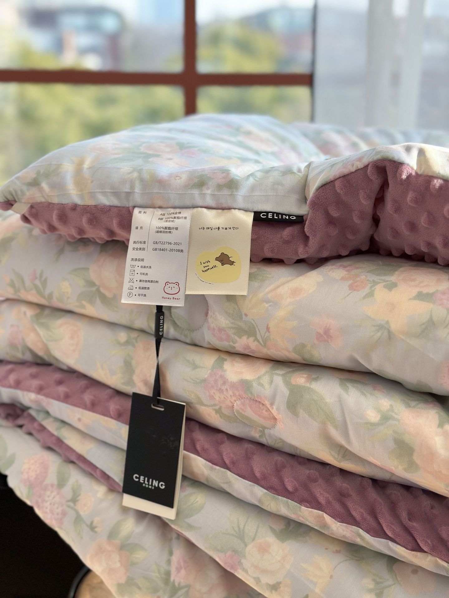 13372 All-cotton cartoon small floral print spring and autumn quilt soothing, bean quilt warm and fleece winter quilt core pic 113