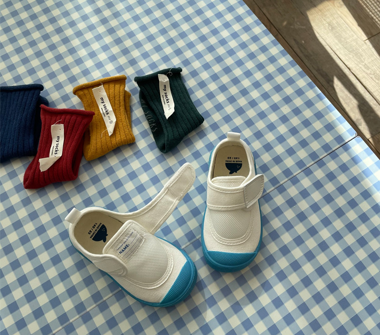 TOPSTAR春季儿童帆布鞋透气网布儿童鞋子幼儿园室内宝宝鞋1231款详情34