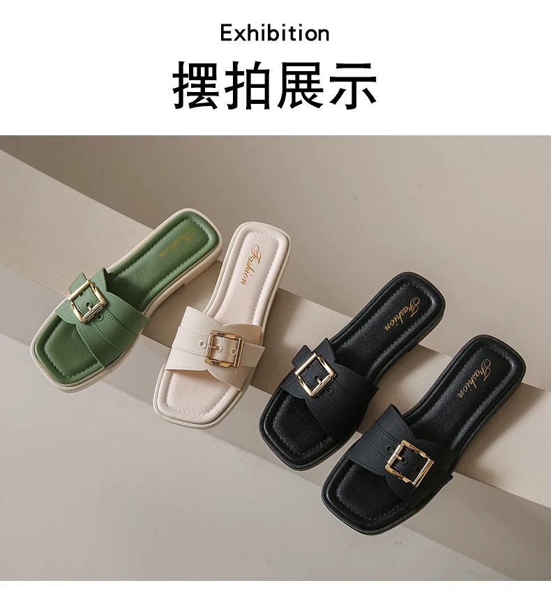 网红软底拖鞋女士夏季外穿时尚新款百搭外出洋气高颜值上班一字拖详情7