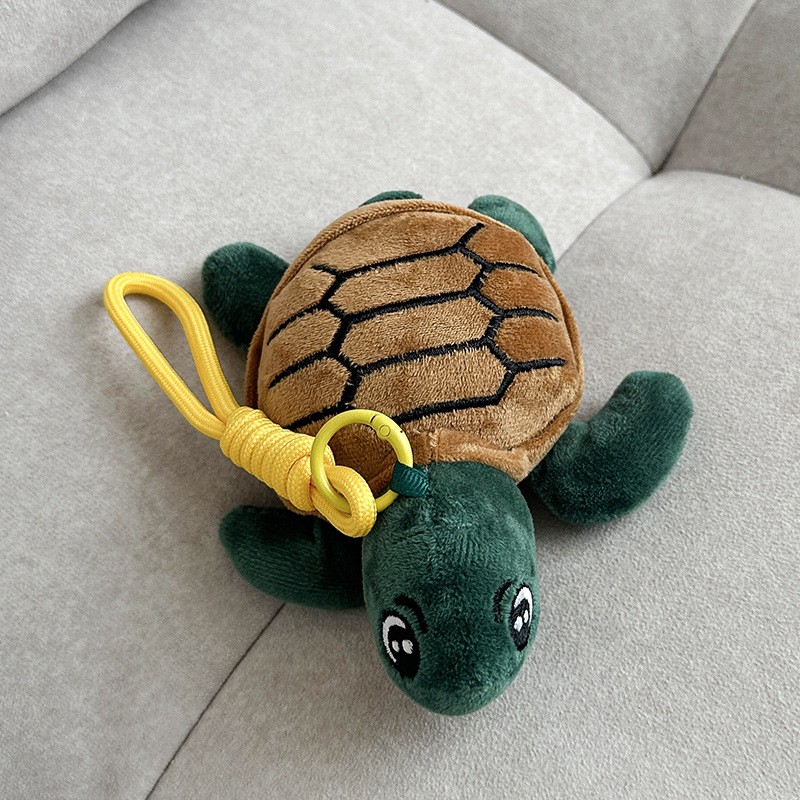 批发卡通创意乌龟毛绒玩具公仔彩色海龟小号玩偶女包包钥匙扣挂件详情11