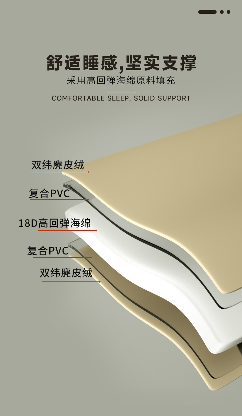 10cm comfortable suede thickened camping sponge inflatable pad, outdoor camping inflatable moisture-proof mattress in stock pic 5