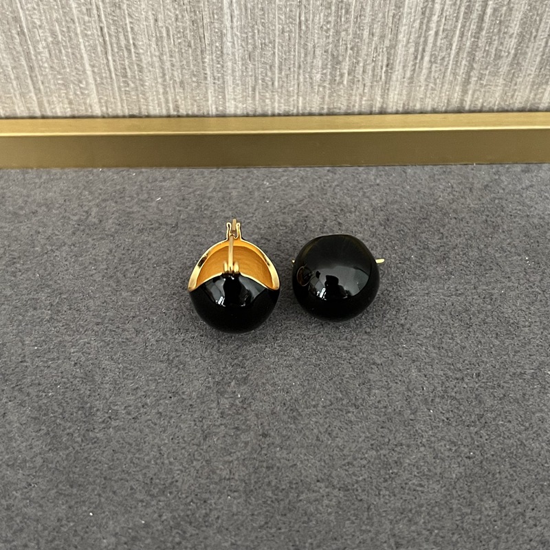 中式复古珐琅滴釉圆球耳环女轻奢高级感配饰小众925大气耳扣耳详情9