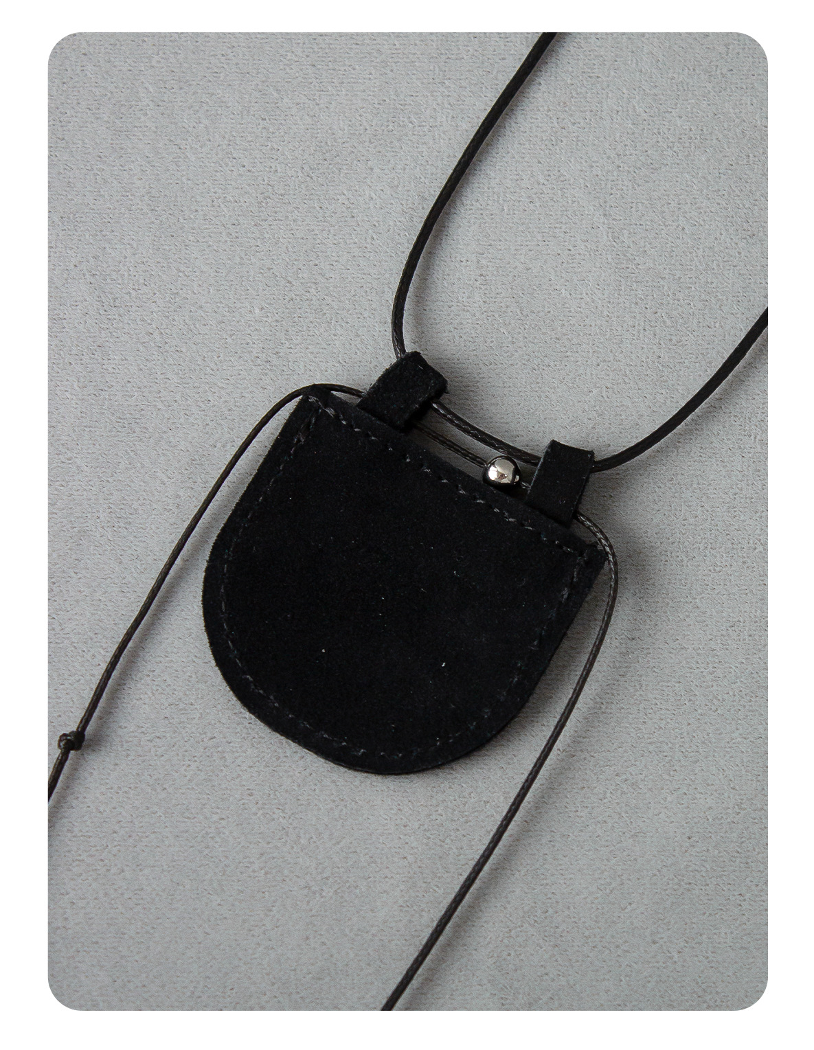 麂皮绒包包项链 mini半月牙设计感精致吊坠穿搭叠戴百搭毛衣项链详情5