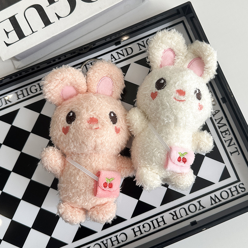 Wholesale of cute bear pendants, plush toys, figurines, little rabbits, schoolbags, hanging ornaments, keychains, and doll gifts pic 5
