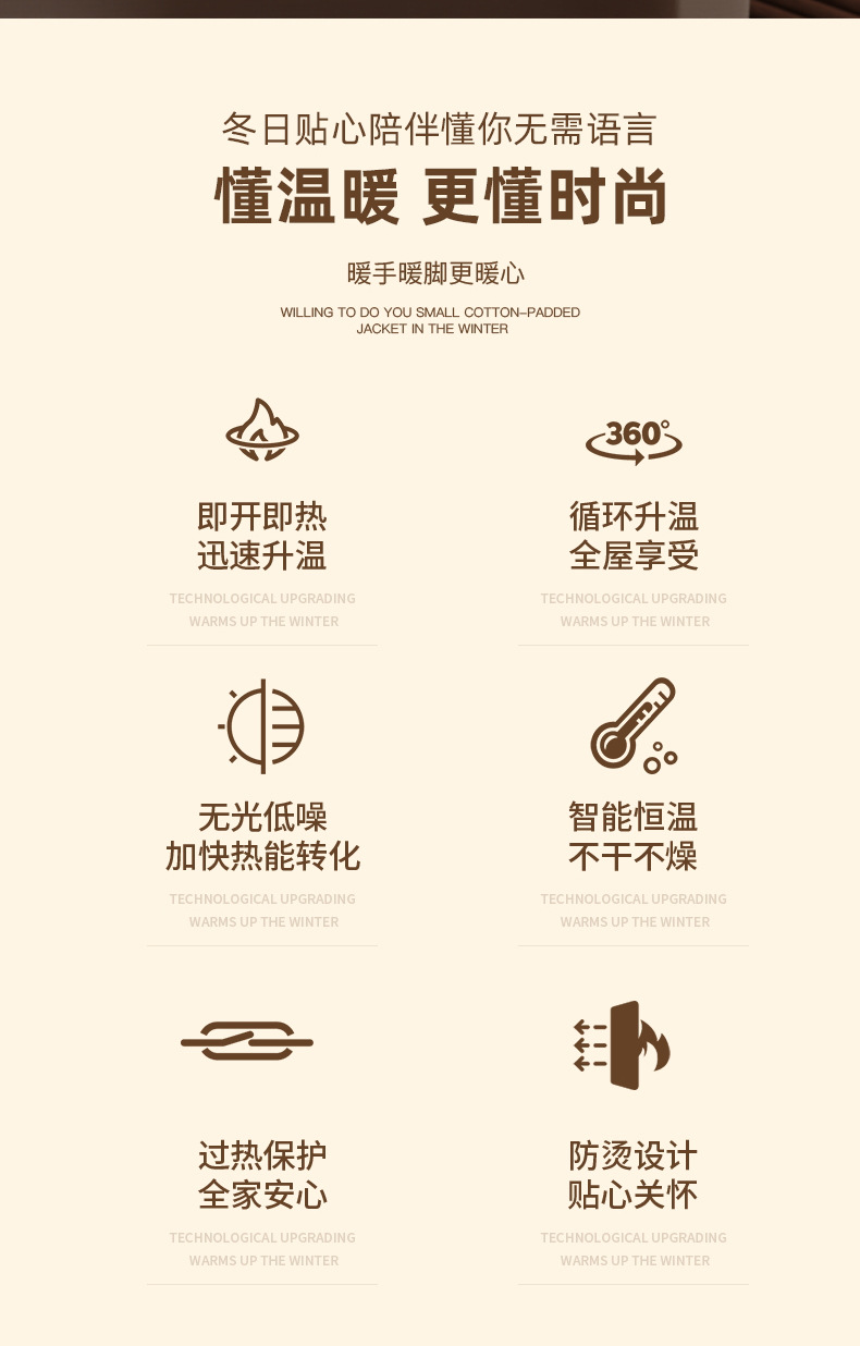 跨境桌面暖风机家用小型办公宿舍台式便携电暖器大功率速热取暖器详情9