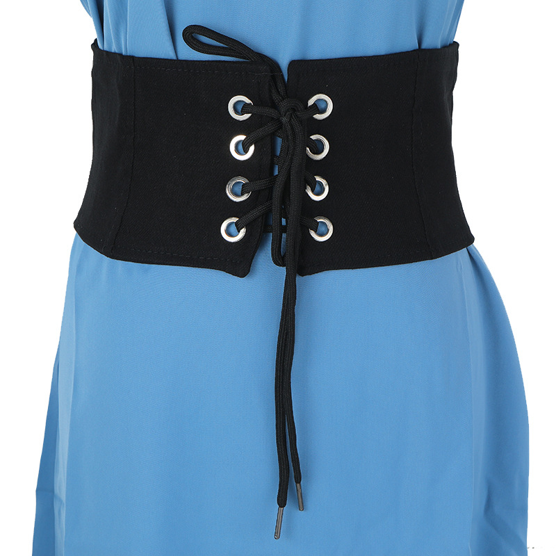 复古弹力塑身绑带腰封女款高级感百搭装饰欧美风黑色拉链款宽腰带详情49