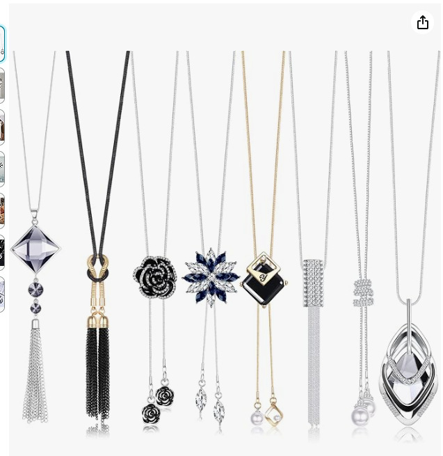 跨境热销毛衣链女高级感长项链欧美个性小众轻奢百搭秋冬饰品挂件详情5