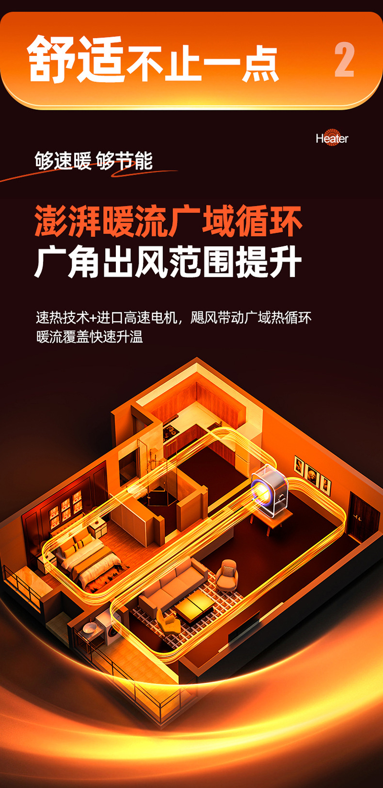 新品桌面取暖器快热办公室智能热风机便携式小型暖风机宿舍跨境详情12