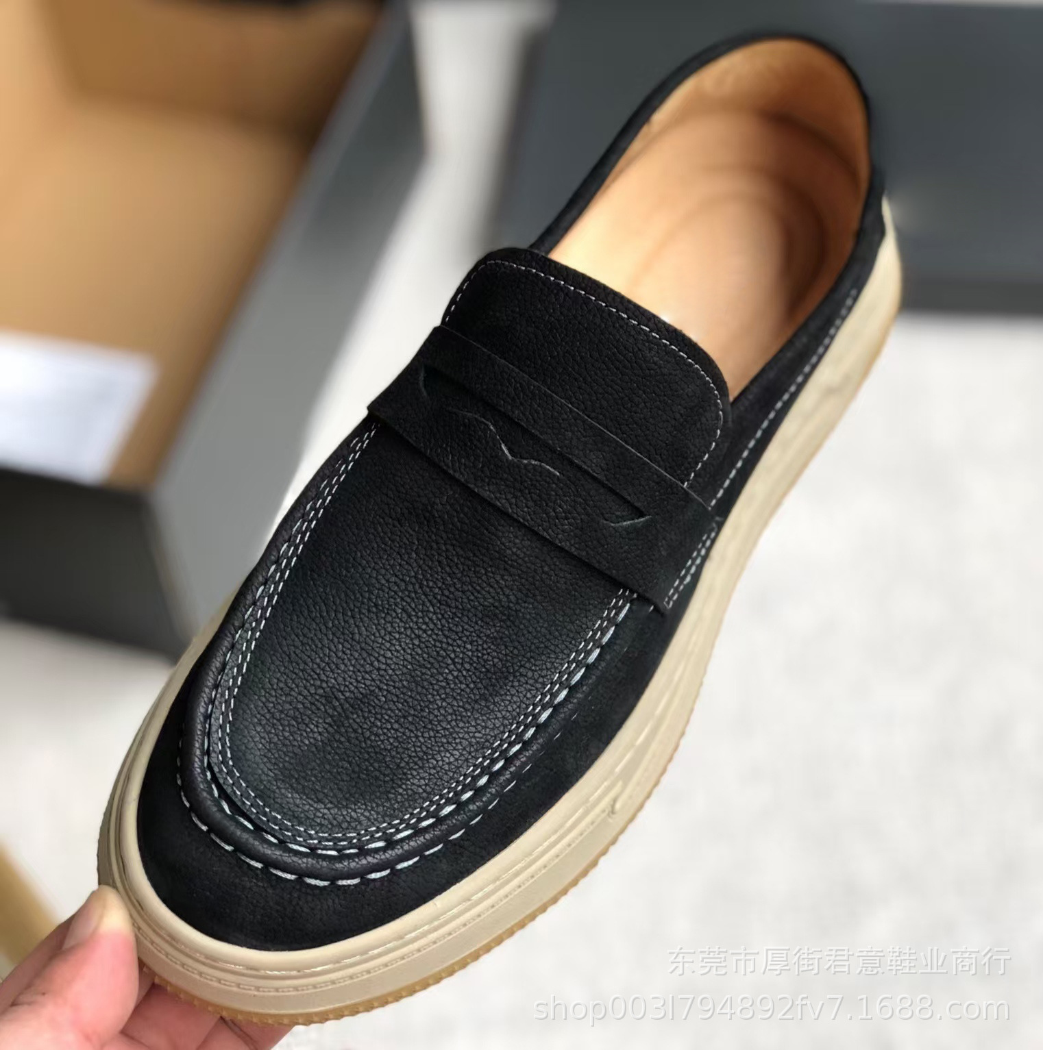 High-end original single 2024 autumn/winter new flat round toe matte cowhide casual shoes, spring and autumn simple board shoes from Dongguan pic 4