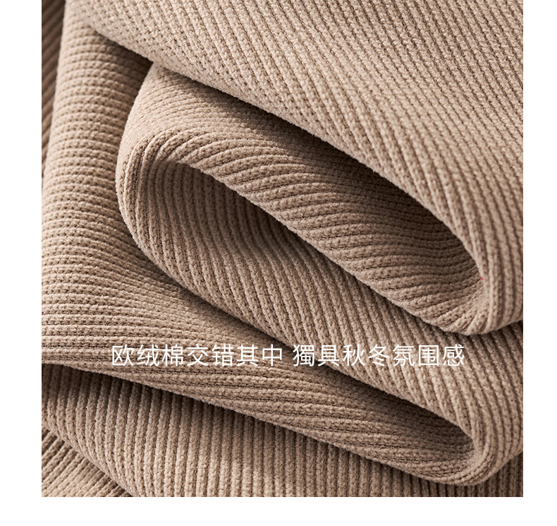 欧棉绒窄版阔腿裤女秋冬2025新款休闲高腰显宽松瘦垂感款式直筒裤详情14