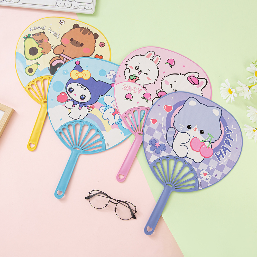 儿童扇子大号卡通扇塑料扇学生手摇扇随身夏天凉快夏季扇夏日必备详情10