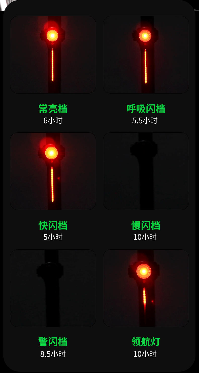 Cross-border supply of smart sensor brakes, bicycle taillights, road and mountain bike charging warnings, and bicycle riding equipment pic 5