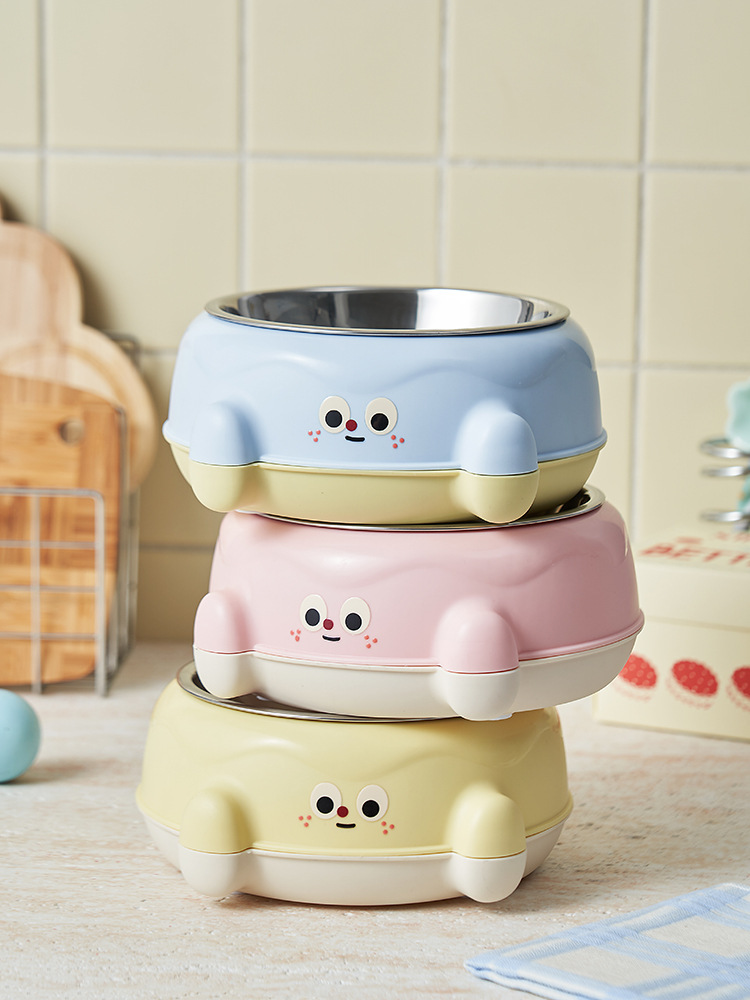 Factory pet bowl, stainless steel cat slanted neck guard drinking bowl, high-legged single bowl cat bowl, anti-slip and anti-tipping tableware pic 14