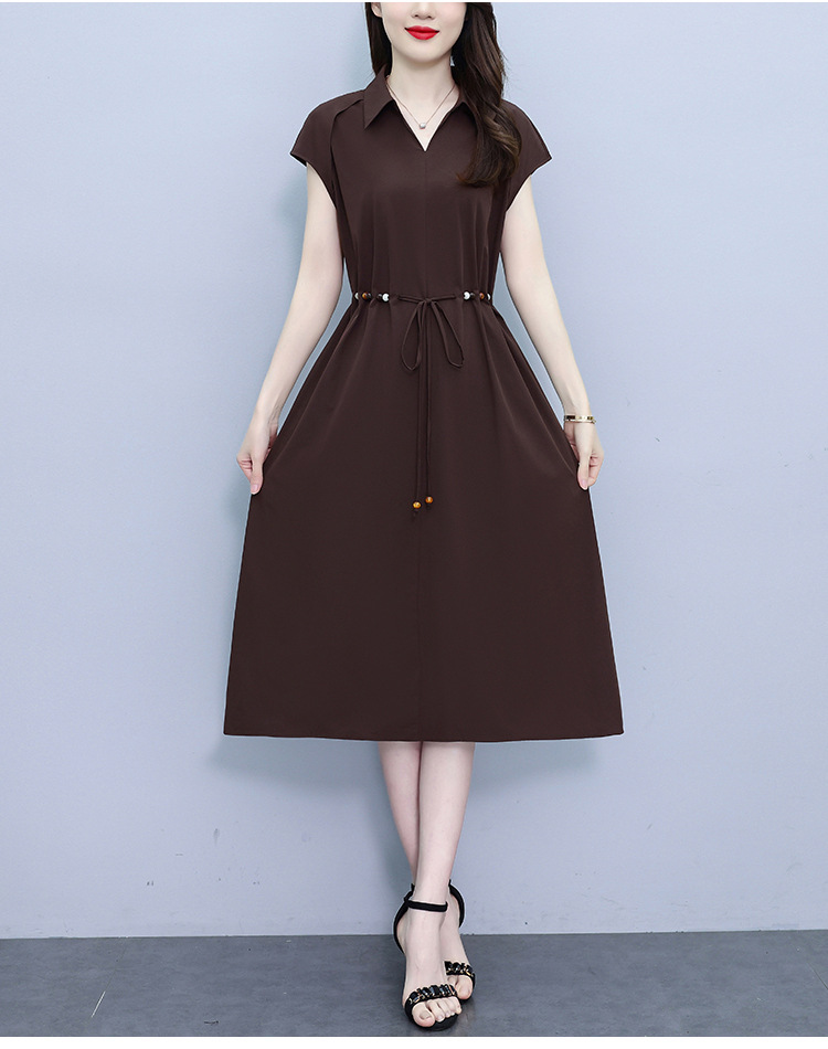 爆款高端欧版宽松法式连衣裙2025夏季新款气质收腰显瘦中长款裙子详情33