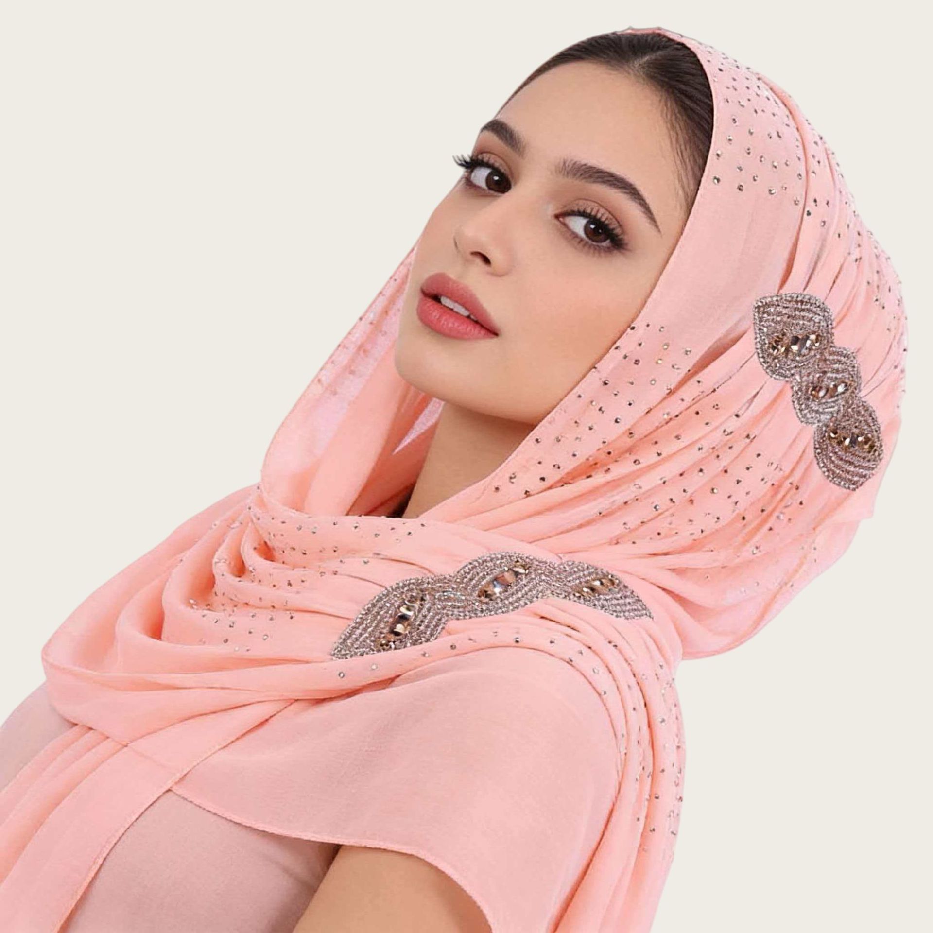 M163速卖款新款头巾民族风围巾盖头雪纺烫钻跨境货源详情2