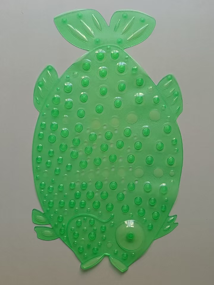 Forma de pescado almohadilla de baño resistente al agua almohadilla de baño larga de color sólido almohadilla de masaje suave espinilla antideslizante almohadilla de baño ventosa pic 3