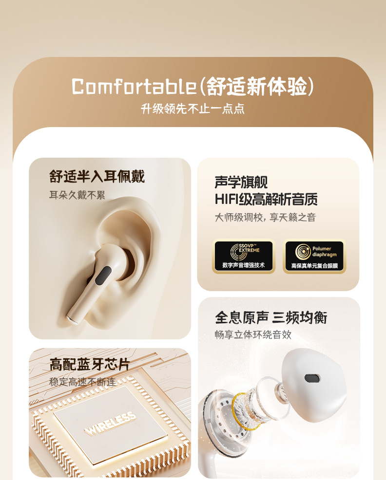 Crayon Shin-chan D4 wireless Bluetooth headphones for gaming, listening to music, noise-cancelling, cute and good-looking student in-ear headphones pic 3