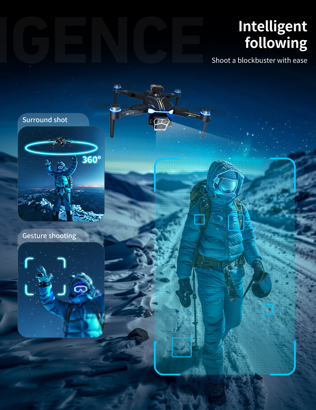 Z104 drone GPS return high-definition aerial photography aircraft with screen remote control obstacle avoidance, electrically adjustable remote control aircraft toy pic 21