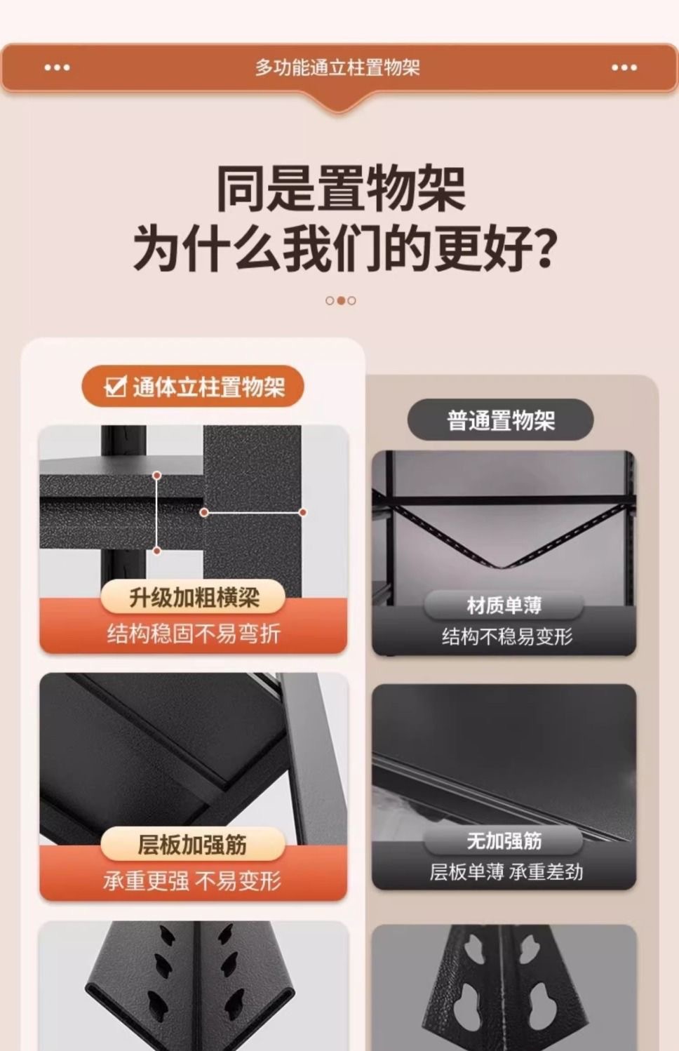 置物架展示架家用货架落地多层阳台收纳架加厚厨房置物架衣架详情6