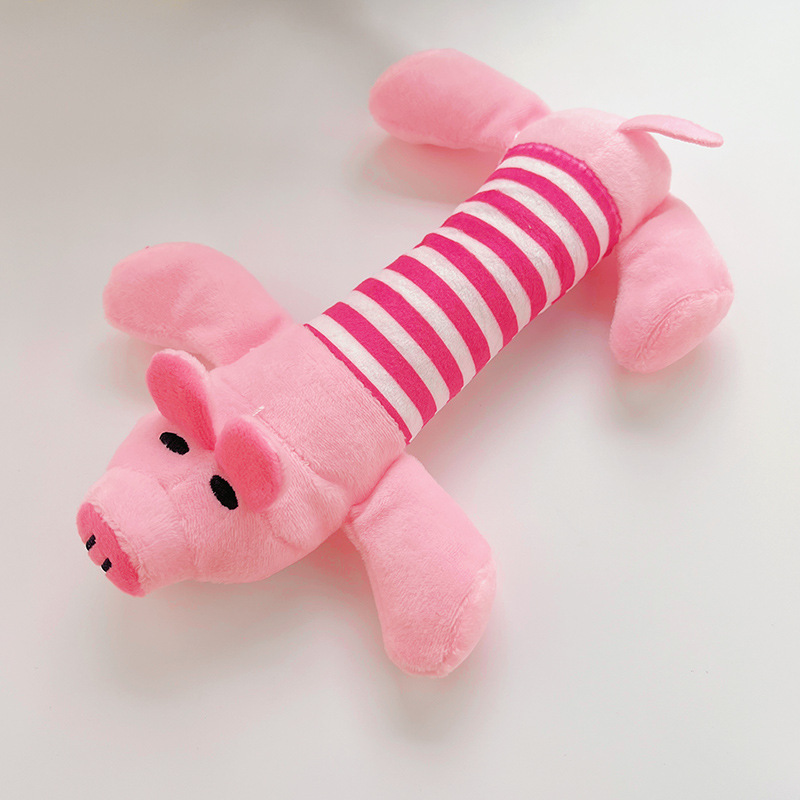Pet dogs, cats, plush cartoon embroidery, durable and stress-relieving, ducks, little pigs, elephants, cute and vocal toy products pic 6