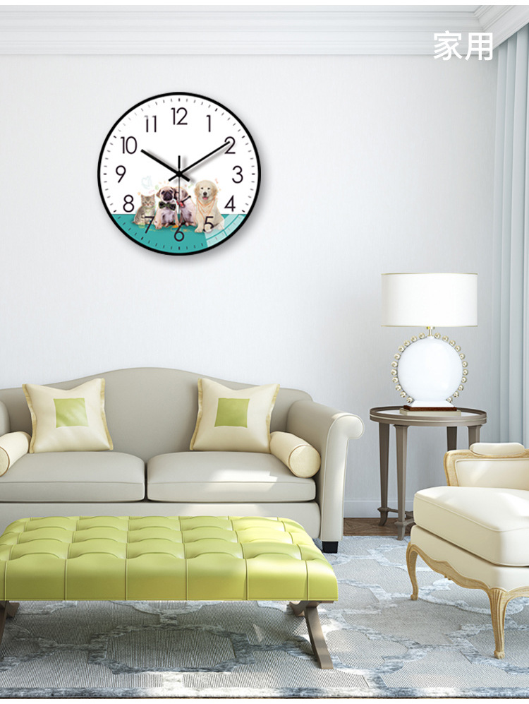【8英寸20cm】简约家用挂钟客厅轻奢时钟挂墙免打孔创意钟表批发详情8