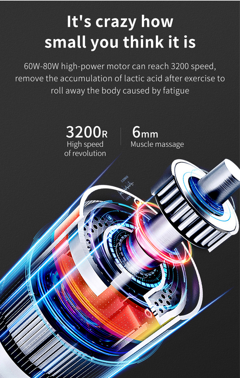 Cross-border fascia gun Muscle Massager mini Neck Membrane Gun Mini Small Muscle membrane Gun Instrument Electric Massage and Relaxation C72 pic 10