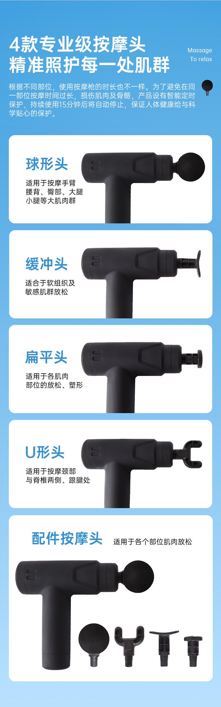 定制家用型筋膜枪 全身筋膜放松便携式高频多档位振动MIN I按摩器详情7