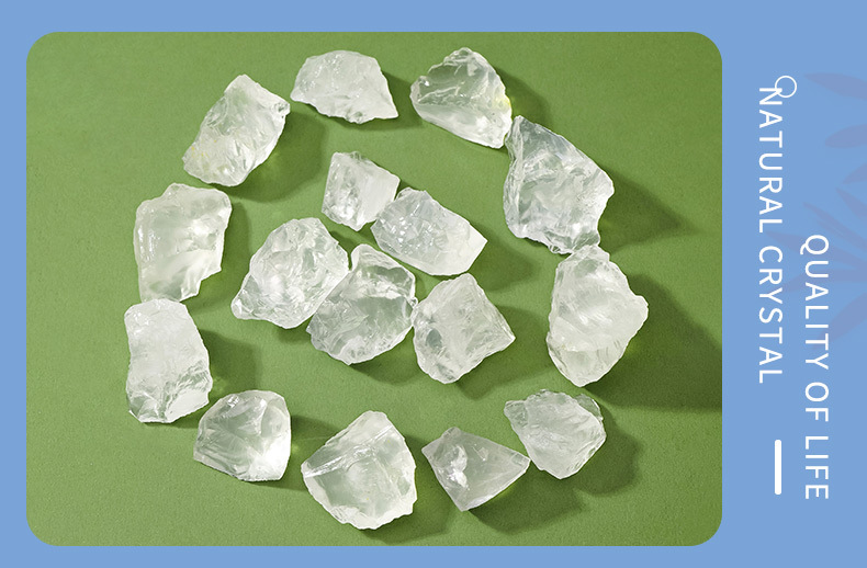 天然白水晶原石香薰扩香石 水晶原石供佛碎石消磁石 水晶工艺品详情11