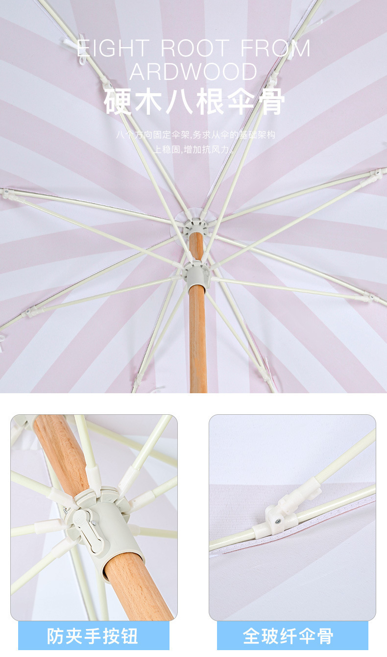 跨境2米户外防晒沙滩伞太阳伞海滩海边泳池庭院露营遮阳波西米亚详情14