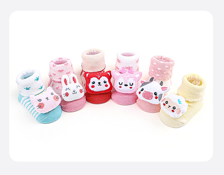 Cross-border exclusive baby socks, spring and autumn thin floor socks, cartoon doll socks with built-in bells, baby socks, and walking socks pic 12
