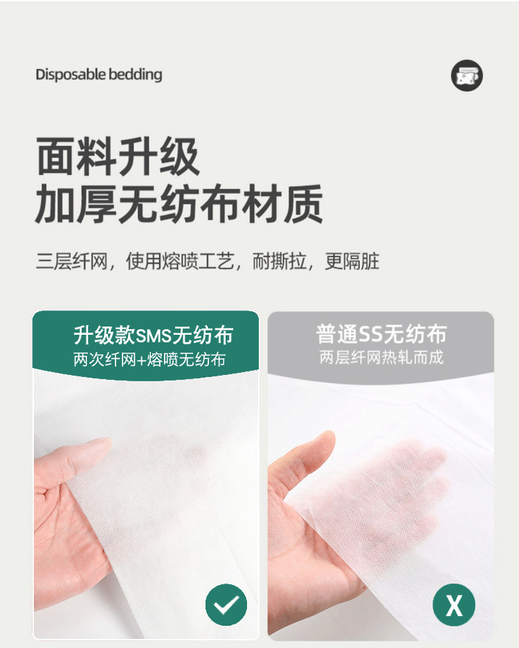 Travel disposable bed sheets, duvet covers, pillowcases, four-piece sets, thickened and enlarged bedding for homestays, hotels and guesthouses pic 3