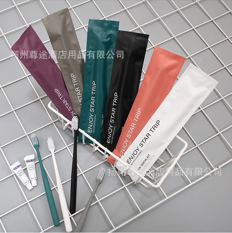 酒店一次性牙刷批发民宿宾馆待客软毛一次性牙具牙膏洗漱用品套装详情4