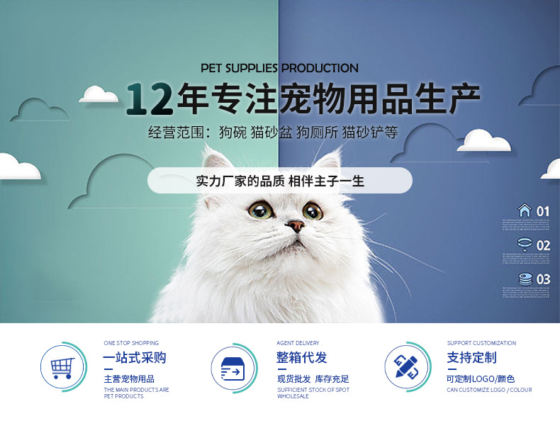 Wholesale pet supplies in stock at affordable prices. Free pet cat litter boxes, toilets, cat litter shovels, large plastic pet cat litter boxes pic 1
