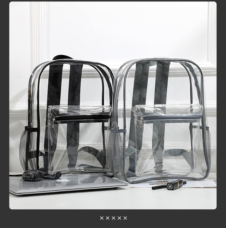 In-stock Amazon bestseller, transparent backpack for school concert, pvc schoolbag, large-capacity student schoolbag pic 13