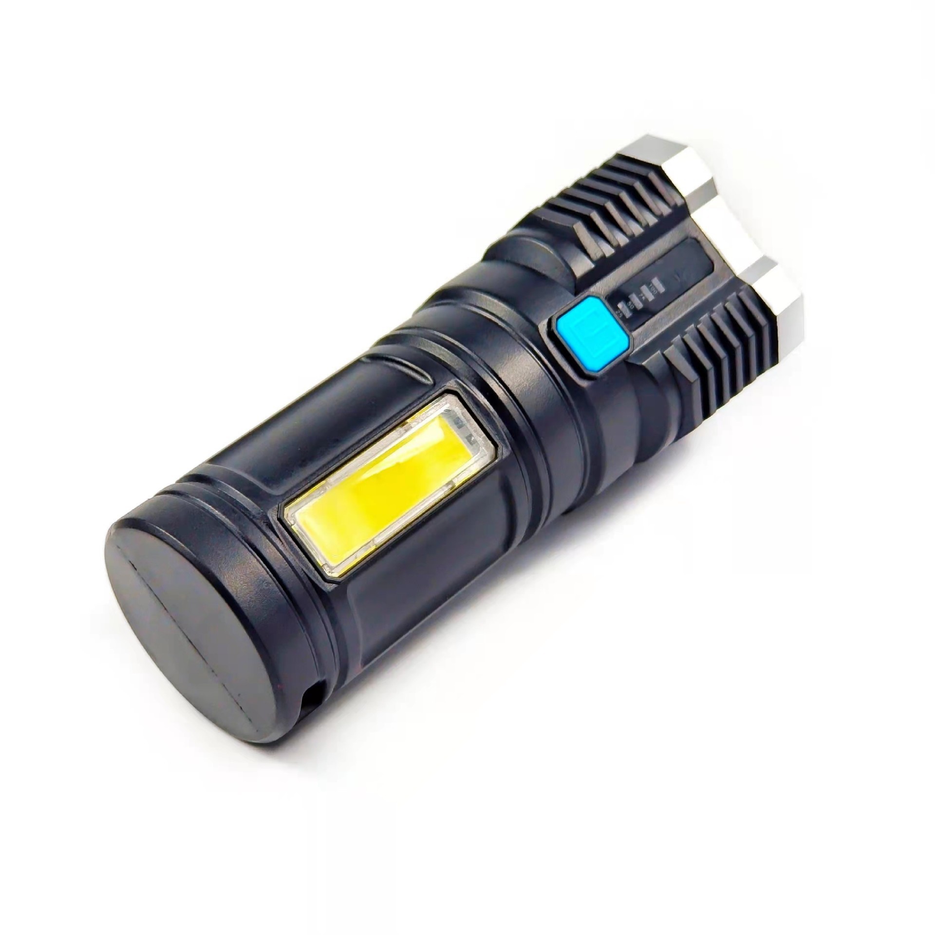 Wholesale of multi-functional outdoor LED high-intensity flashlight with battery level display, USB charging, COB side light flashlight pic 11