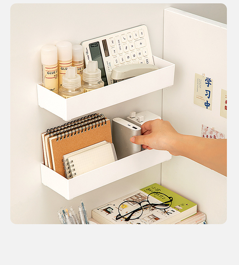 办公室宿舍寝室上铺墙上收纳架壁挂式多功能收纳神器一件代发详情16