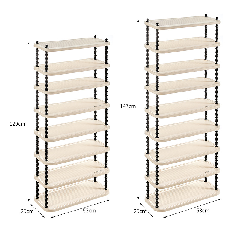 Medieval cream-style shoe rack, indoor household, simple shoe cabinet at the door, multi-storey small shoe storage rack for dormitories pic 7