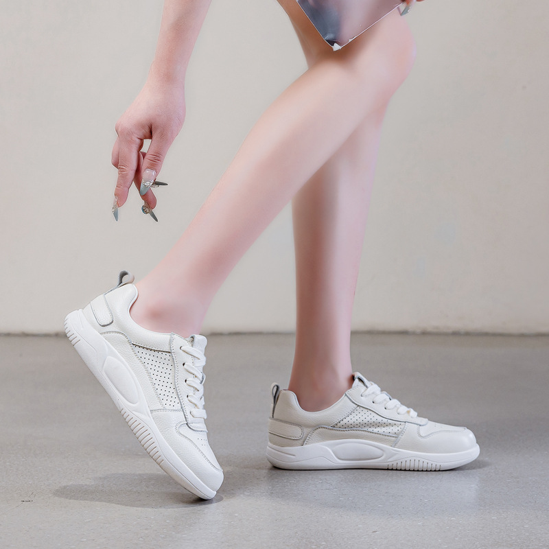 头层牛皮镂空小白鞋女软底2025春秋新款百搭运动休闲女鞋薄款板鞋详情19