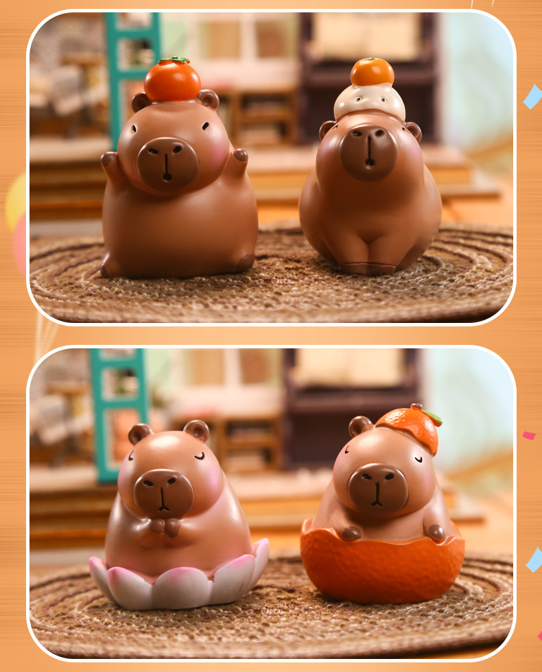 Cute capybara figurines, home decoration figurines, small items, table figurines, cute capybara figurines pic 6