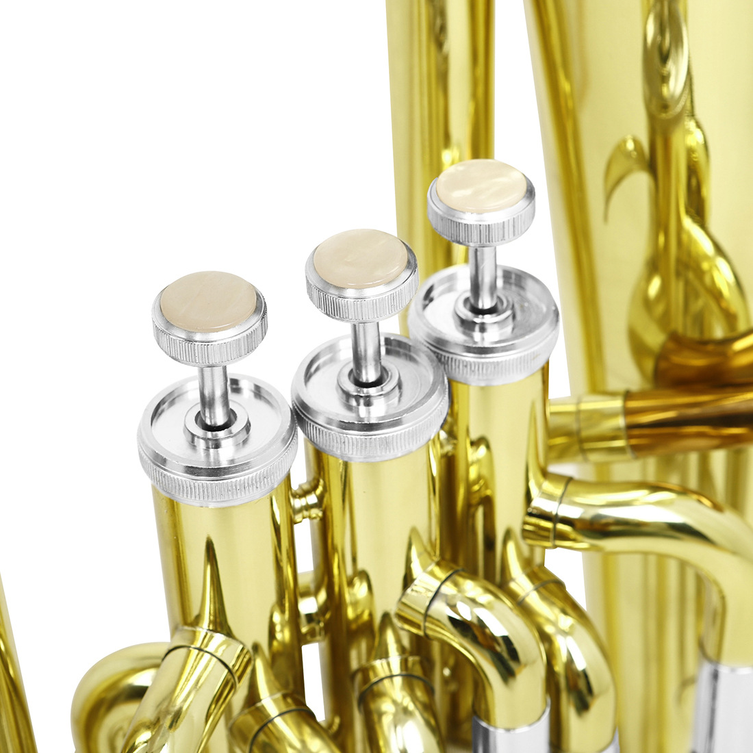 Comercio exterior abajo B tono 3 teclas de pie arriba bajo trompeta principiante juego profesional tuba cuerpo de tubo de cobre blanco llave vertical hug fabricantes pic 14