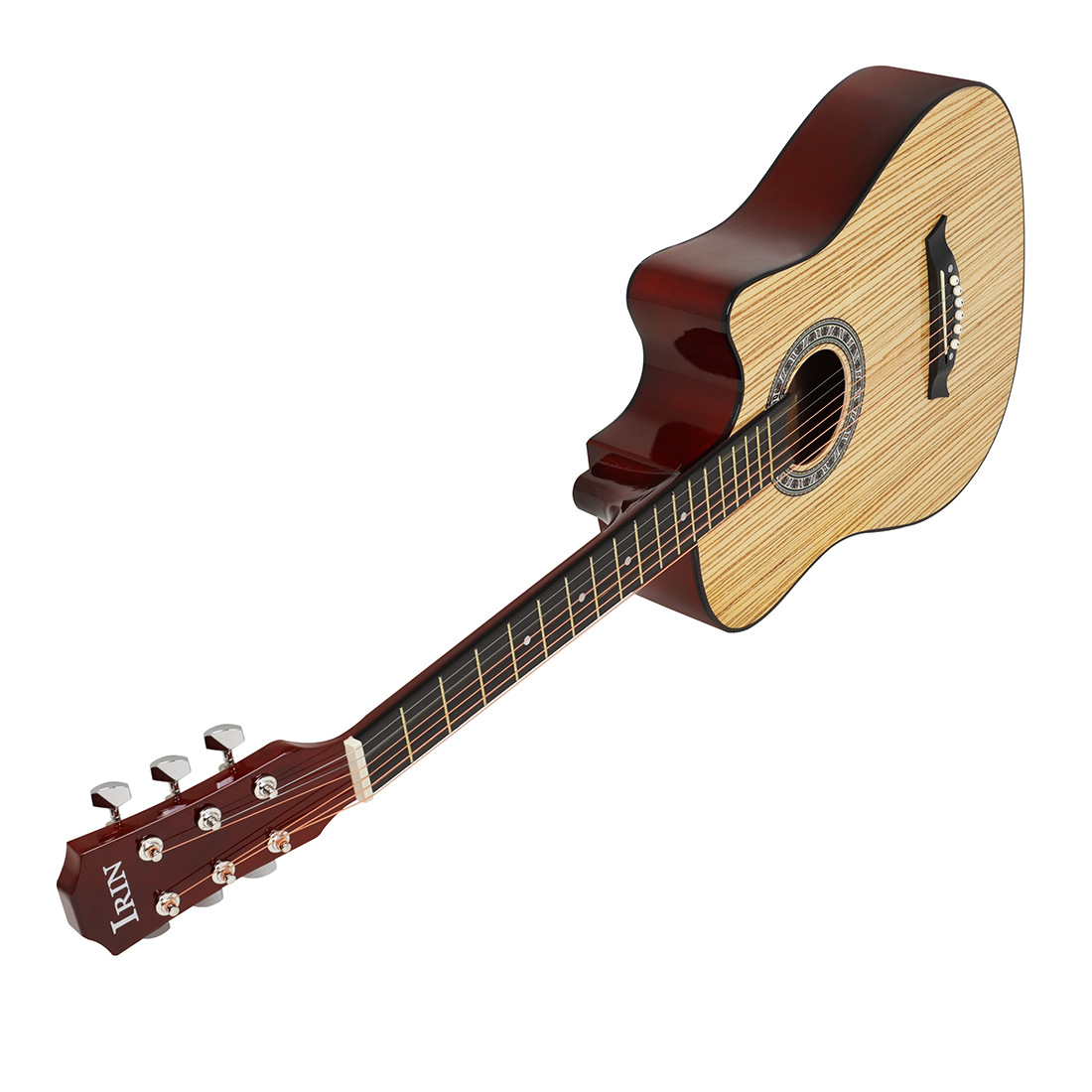One-piece consignment IRIN38A corner-missing acoustic guitar practice guitar for beginners, wholesale of entry-level guitar instruments pic 15