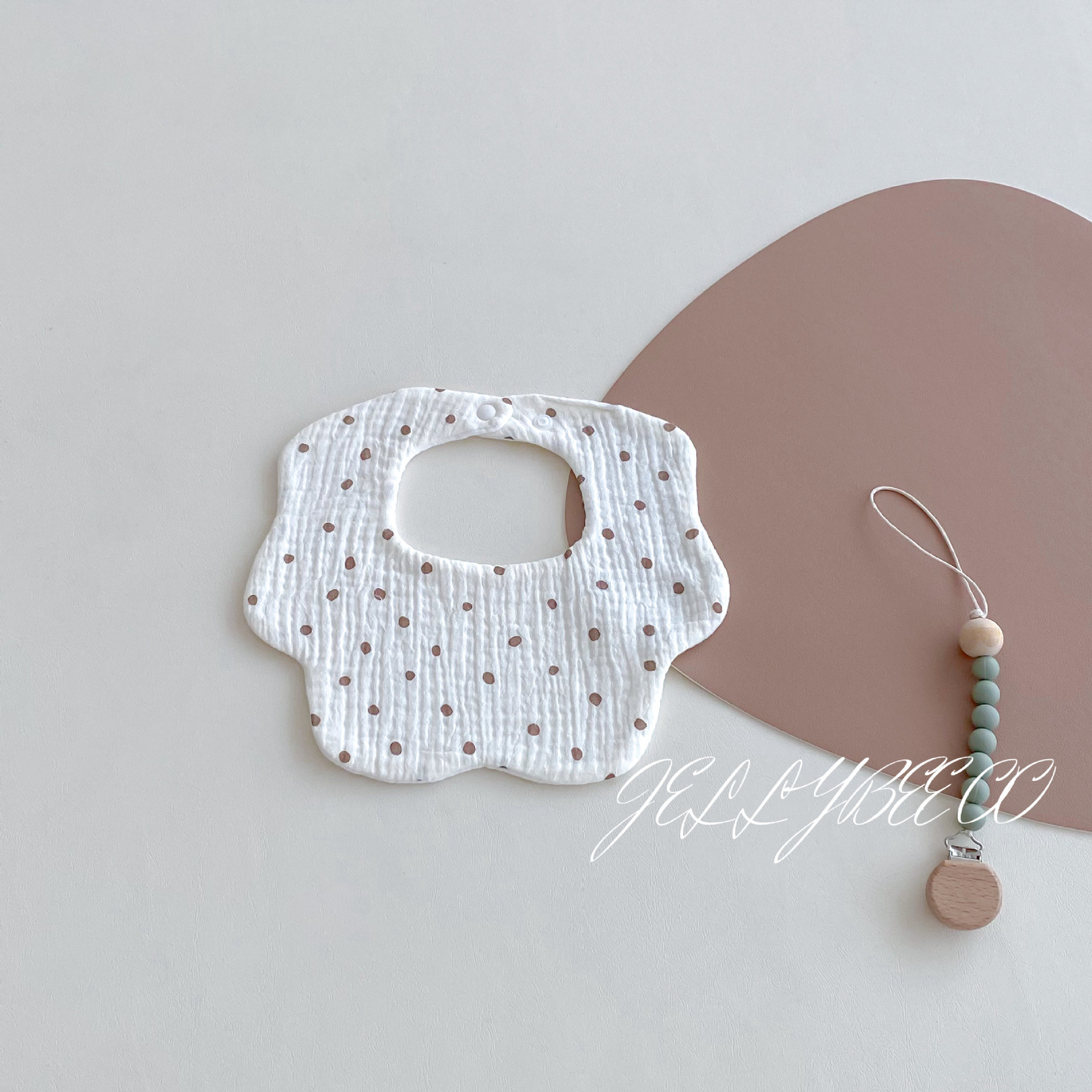 花瓣宝宝围嘴新生婴儿口水巾A类纯棉纱四季吸水围脖跨境详情15