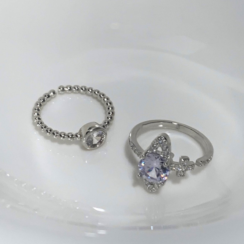 西太后星球戒指女轻奢小众锆石开口食指戒时尚个性设计感指环详情11