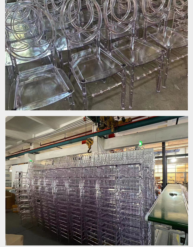 Star Factory wholesals acrylic transparent crystal chairs, resin bamboo joint chairs, plastic one-piece outdoor wedding chairs, simple furniture, dining chairs, retro chairs, outdoor plastic chairs and stools pic 8
